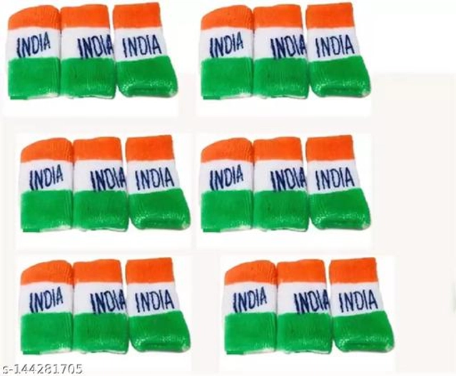 Tiranga Wrist Band for Girls & Boys (Multicolor, Set of 6)