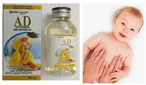 AD Baby Massage Oil (80 ml, Pack of 3)