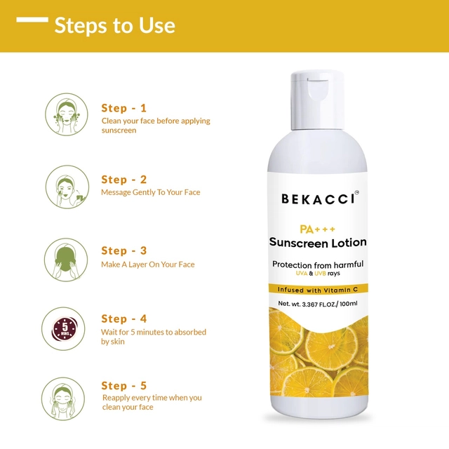 Bekacci PA+++ Sunscreen Lotion (100 ml)