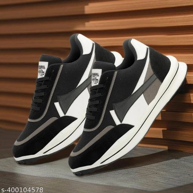 Casual Shoes for Men (Black & White, 6)