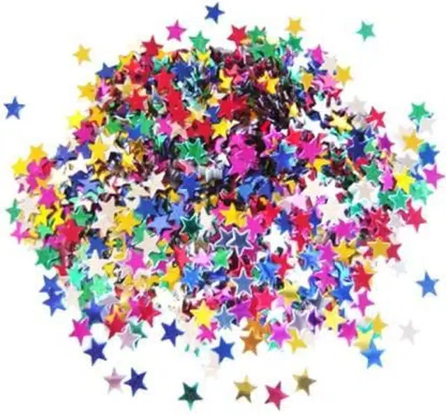 Plastic Holographic Art & Craft Glitters (Multicolor, Pack of 12)