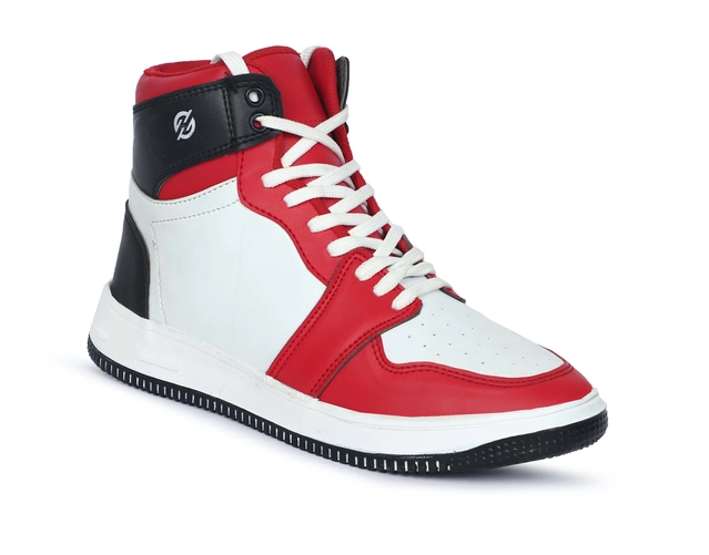 Boots for Men (White & Red, 6)