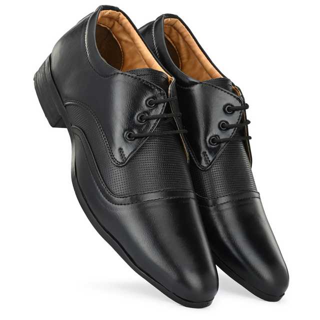 Katenia Synthetic Men Formal Shoes (Black, 7) (KF-11)
