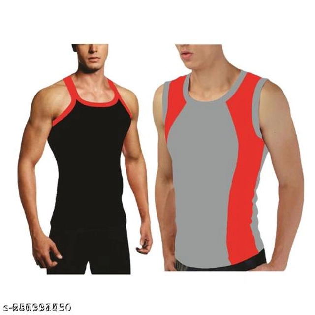 Cotton Vests for Men (Multicolor, XS) (Pack of 2)