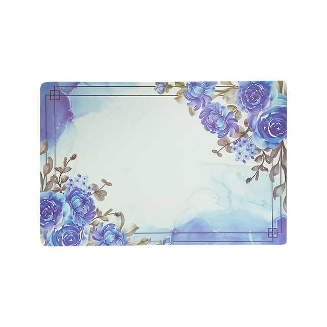 Multipurpose Refrigerator Mats (Blue & White, 12 X 17 Inch) (Pack of 4) (W-62)