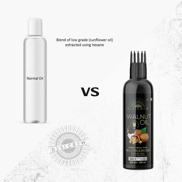 Desi Crew Cold Pressed Walnut Oil For Hair And Skin (Pack Of 1, 100 ml) (KGE-97)