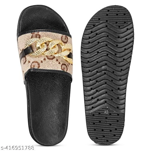 Sliders for Women (Black & Gold, 3)