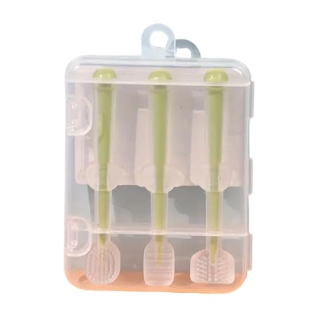 Silicone 3-Step Toothbrush for Kids (Green, Set of 1)