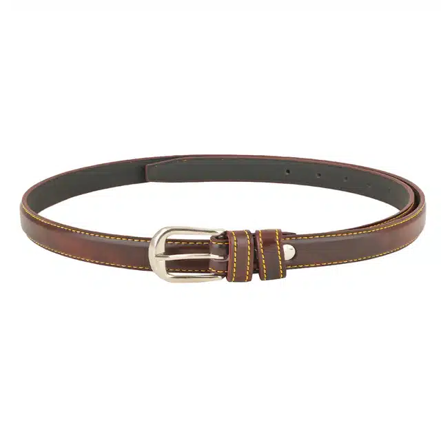 Leather Belt for Women & Girls (Brown, 38)