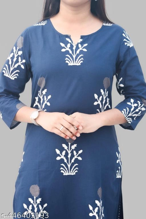 Rayon Printed Kurti with Palazzo for Women (Multicolor, M)