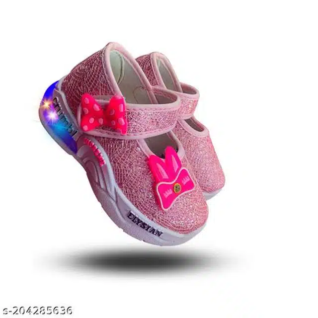 Casual Lighting Shoes for Girls (Pink, 2-2.5 Years)