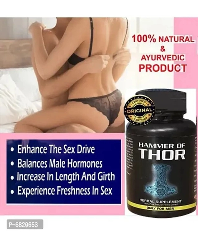 Hammer of Thor Penis Growth 60 Pcs Capsules for Men (Set of 1)