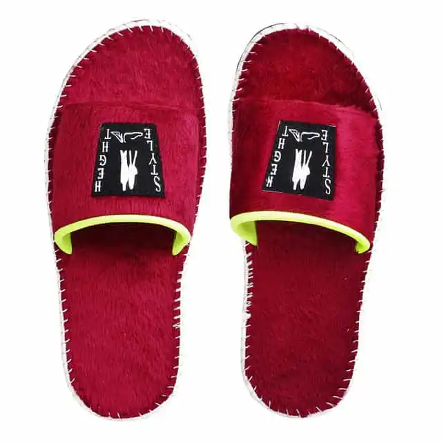 STY LE HEIGHT Slides for Men's Soft And Comfort (Tan, 9)