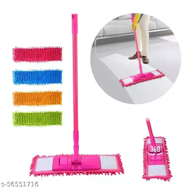 Plastic Dry Mop (Multicolor , 18 Inches)