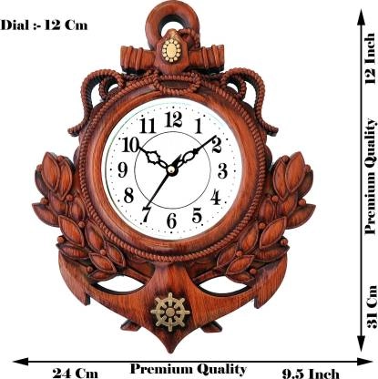 Analog Wall Clock for Home (Brown)