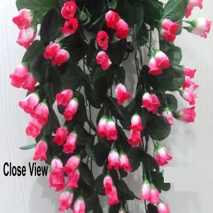 Artificial Tulips Flowers Bunches for Diwali Decoration (Pink, Pack of 1)