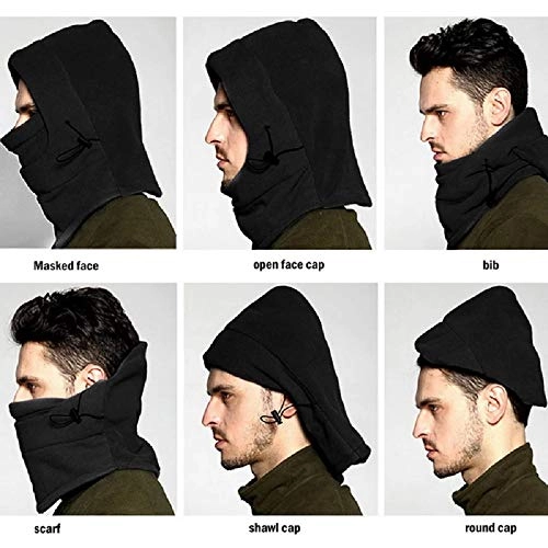 Woolen Balaclava Hat Face Mask (Black, Free Size)