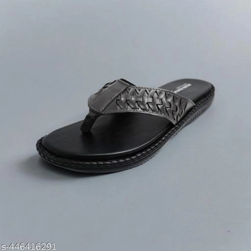 Flipflops for Men (Grey & Black, 6)