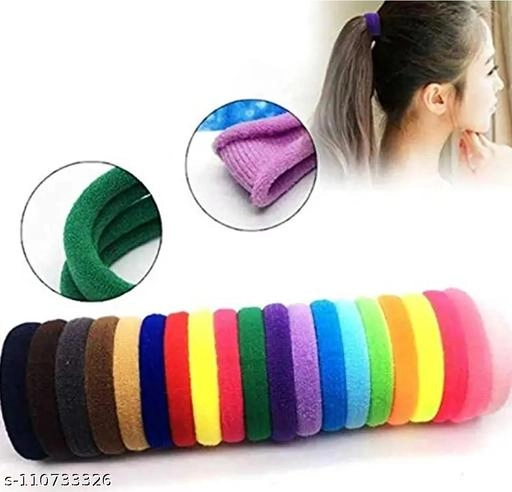 Rubber Hair Bands for Women & Girls (Multicolor, Pack of 30)