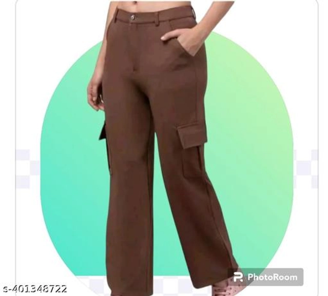 Nylon Trouser for Women (Brown, 28)