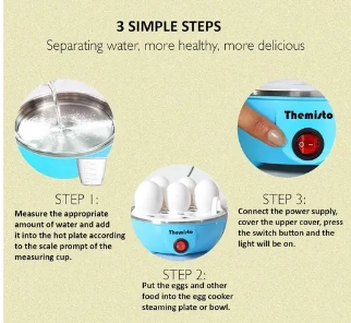 Electric Automatic On/Off 7 Egg Boiler (Multicolor)