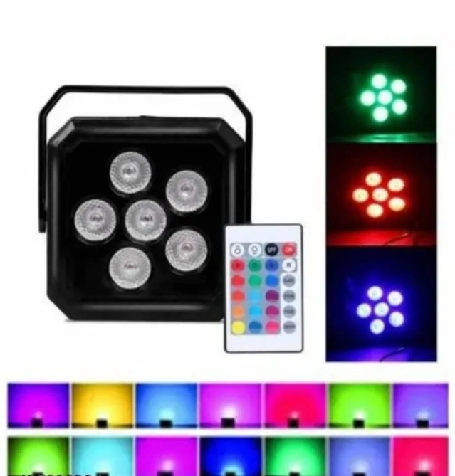 6 LED RGB Stage Par Light with Remote (Multicolor)