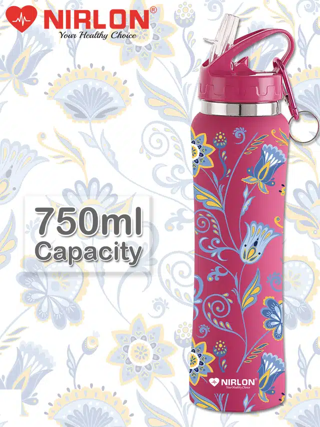 Stainless Steel Sipper Water Bottle (Pink, 750 ml)