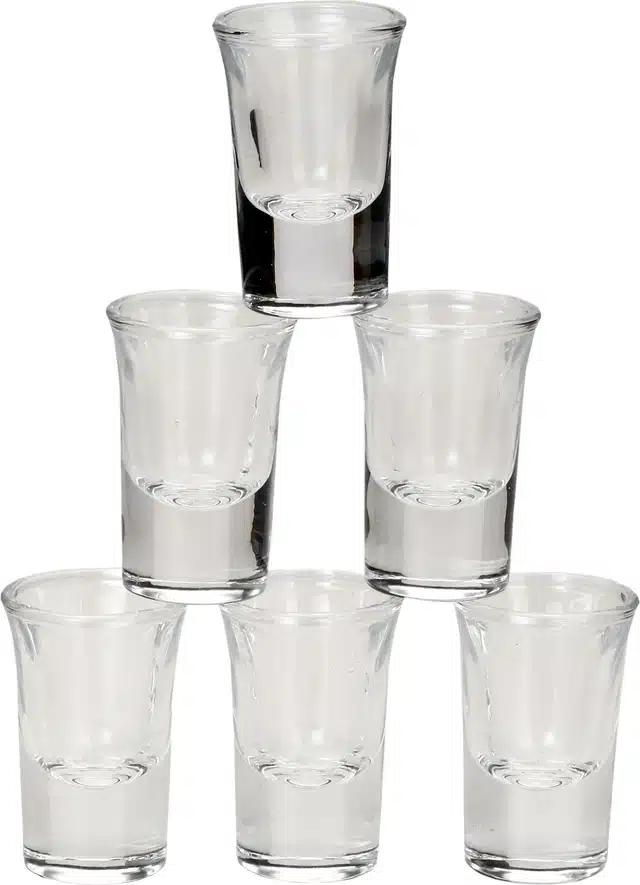 Liquor cum Cocktail Glasses (Transparent, 30 ml) (Pack of 6)