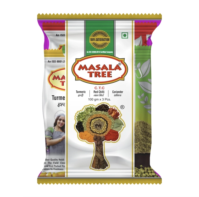 Masala Tree CTC Powder Combo (Haldi+Laal Mirch+Dhania) 3X100 g