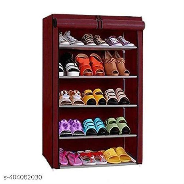 Multifunctional Shoe Rack (Maroon)