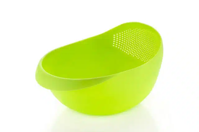 Water Strainer Or Washer Bowl For Rice Vegetable & Fruits (Green, Medium) (Gs-013)