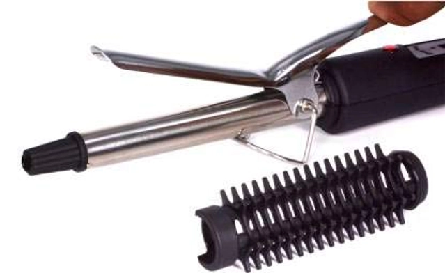 Professional Hair Curler for Men & Women (Black & Silver)