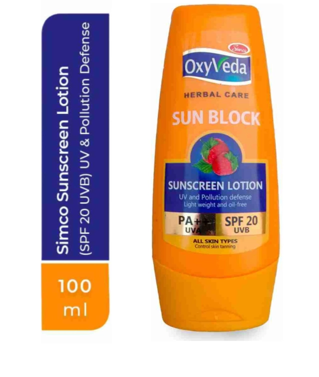 Oxyveda Herbal Care Sun Block Body Lotion (100 ml)