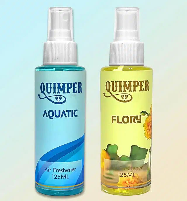 Quimper Aquatic & Woody Room Air Freshener (125 ml, Pack of 2)