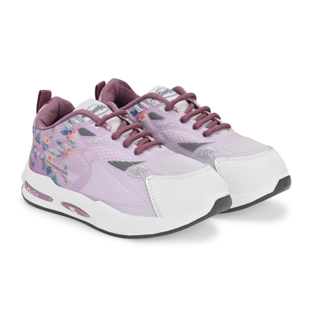 Sports Shoes for Women (Purple & White, 5)