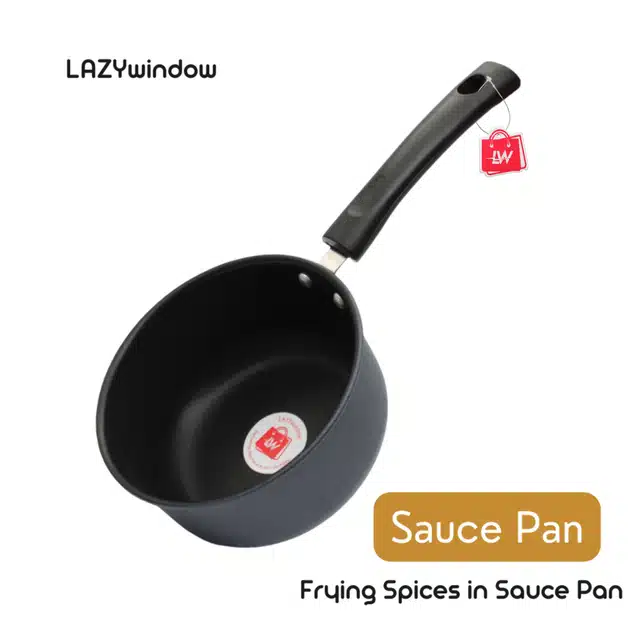 Non Stick Saucepan with Surprise Gift (Set of 2) (Grey, 1.5 L)