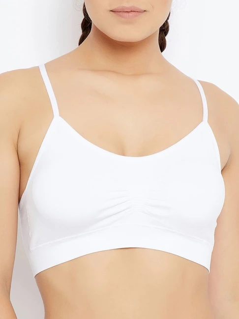 Cotton Padded Bra for Women (White, Free Size)