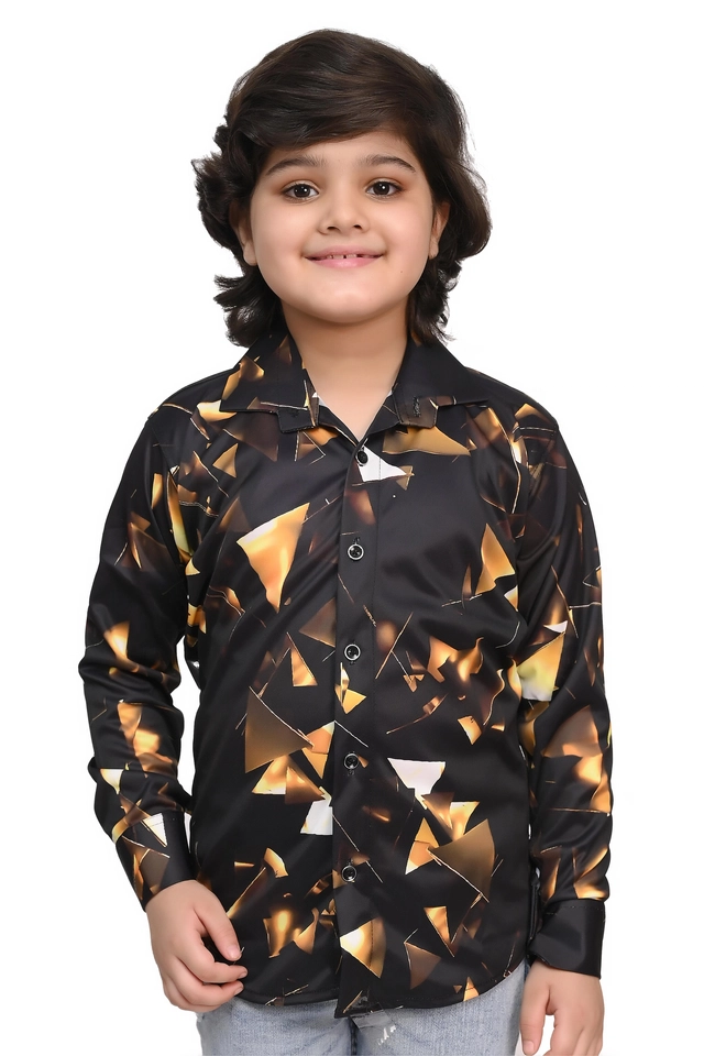 Full Sleeves Printed Shirt for Boys (Multicolor, 5-6 Years) (Pack of 2)