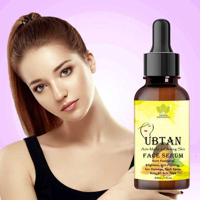 Haria Naturals Ubtan Face Serum With Turmeric & Saffron For Pimple Free Ultra Glowing Skin (30 ml) (B-15002)