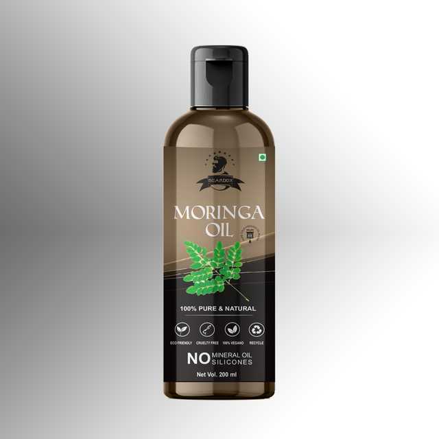 Beardox 100% Pure & Natural Cold Pressed Moringa Oil For Hair, Skin & Anti-Ageing Face Care (200 ml) (G-2166)