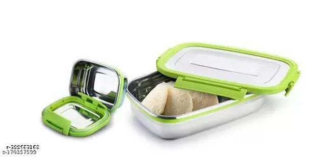 Stainless Steel Lunch Box (Multicolor, 910 ml)