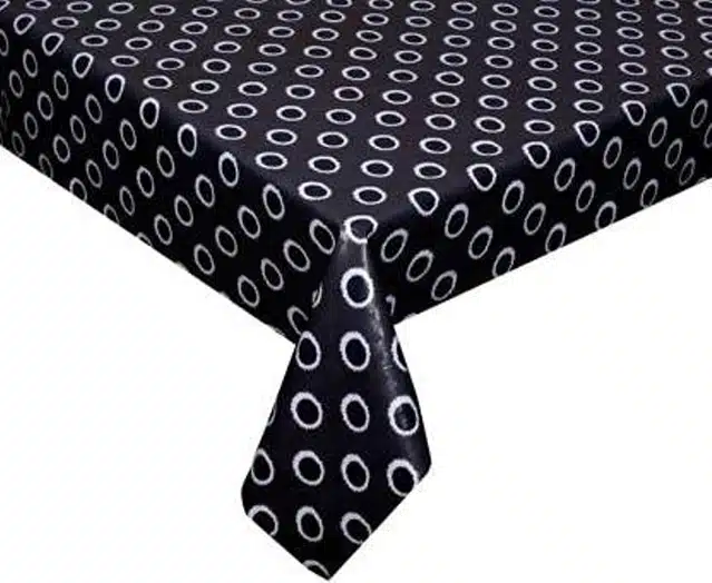PVC 2 Seater Table Cover (Black & White, 40x54 inches)