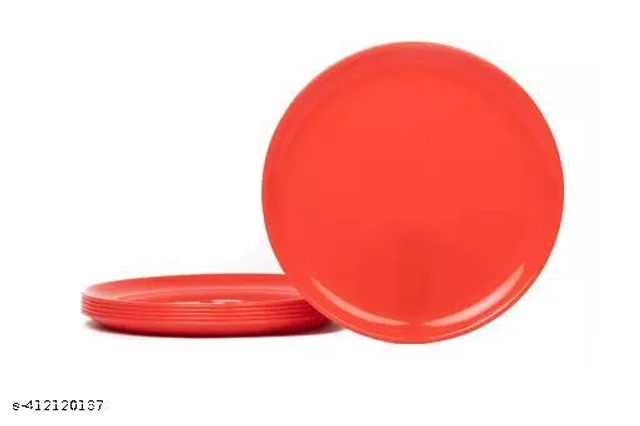 Plastic Plates (Multicolor, Pack of 6)