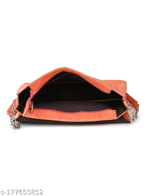 Synthetic Sling Bag for Women (Peach, )