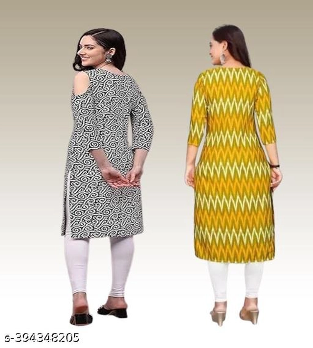 Crepe Kurtis for Women (Multicolor, S) (Pack of 2)