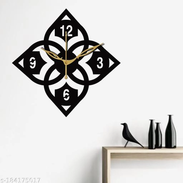 Wooden Wall Clock (Black)