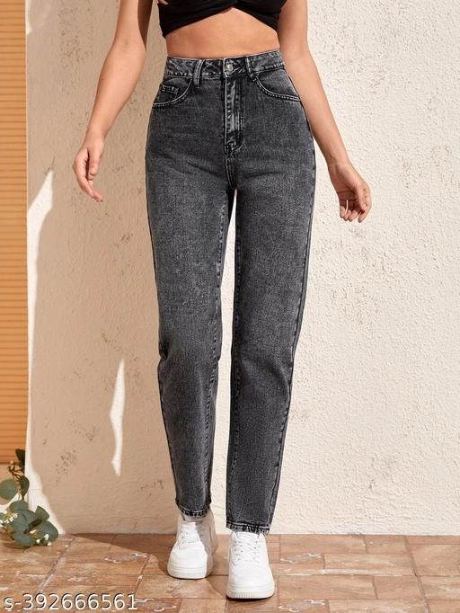 Denim Jeans for Women (Grey, 34)