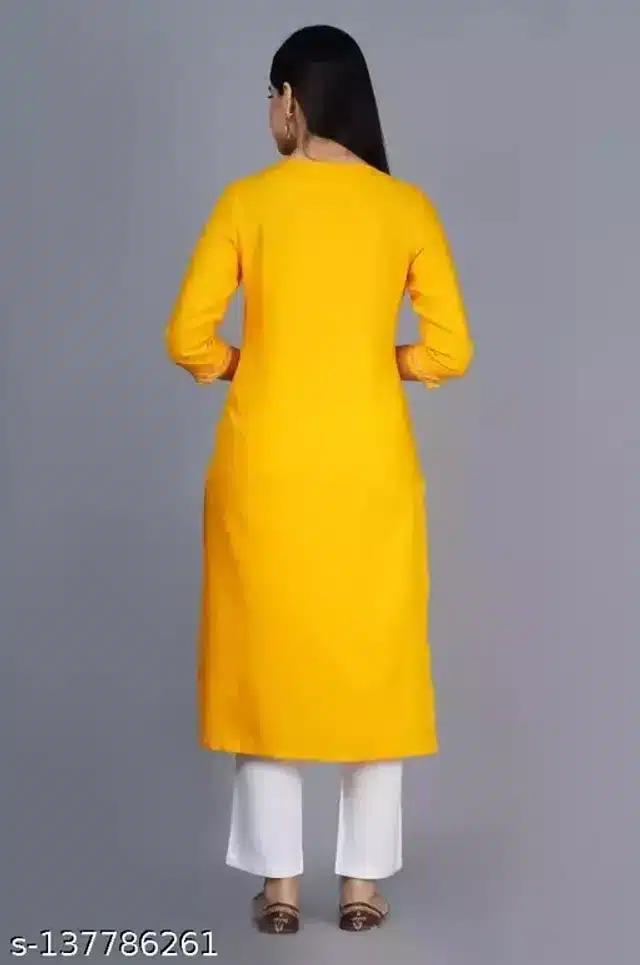 Kurtis for Women (Yellow, L)