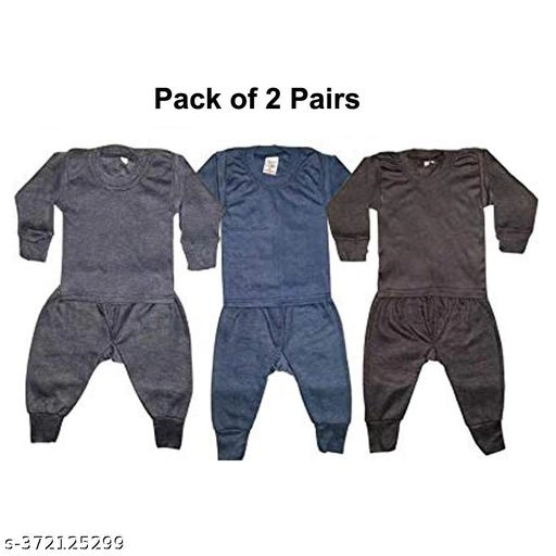 Woolen Thermal Set for Kids (Multicolor, 0-3 Months) (Set of 2)