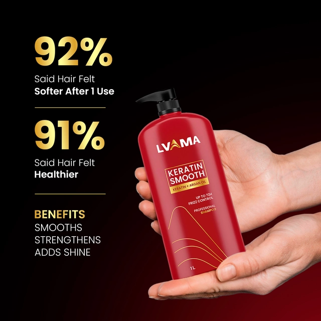 Lvama Keratin Smooth Shampoo (1000 ml)